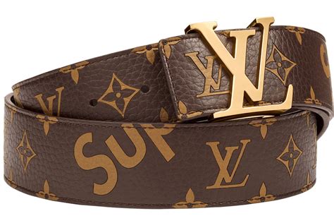 supreme louis vuitton belt gold|Louis Vuitton supreme monogram.